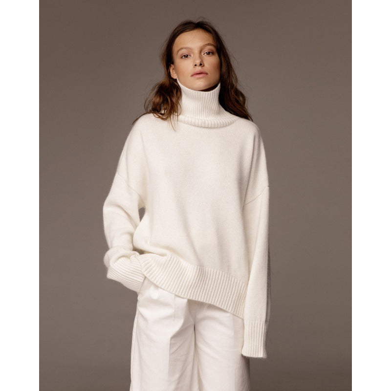 Dame hyggelig rullekrave sweater Stilla