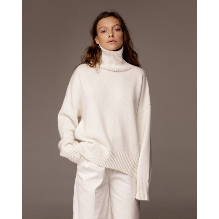 Dame hyggelig rullekrave sweater Stilla
