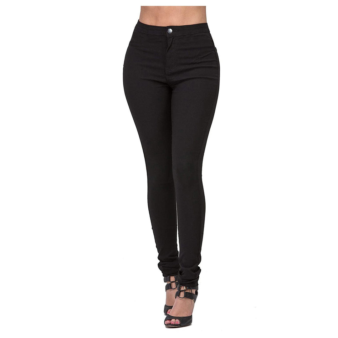 Dame højtskårne skinny jeans med elastisk stretch Skovae
