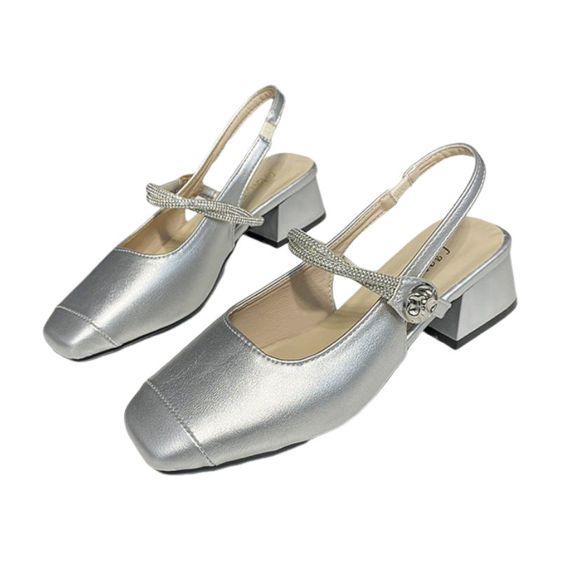 Dame Slingback Sandaler med glimmeraccenter og komfortabel fodseng Stilla