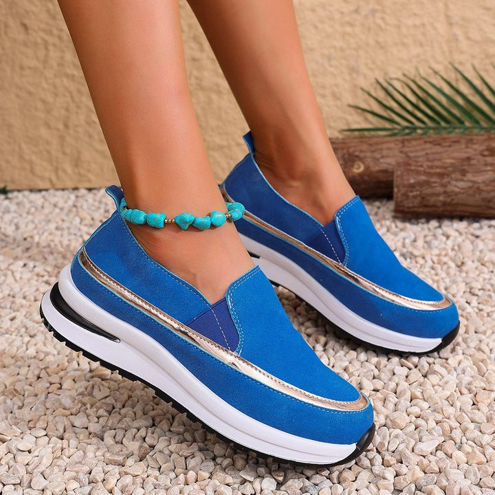 Dame Slip-On Sneakers med moderigtigt glans og behagelig komfort Stilla