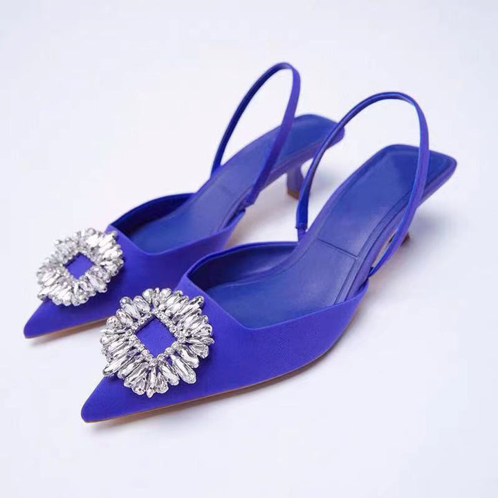 Dame Slingback-pumps med funklerende smykkedetalje og elegant design Stilla
