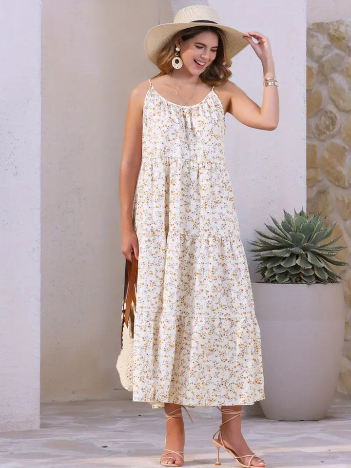 Dame Floral Maxi Sommerkjole Stilla