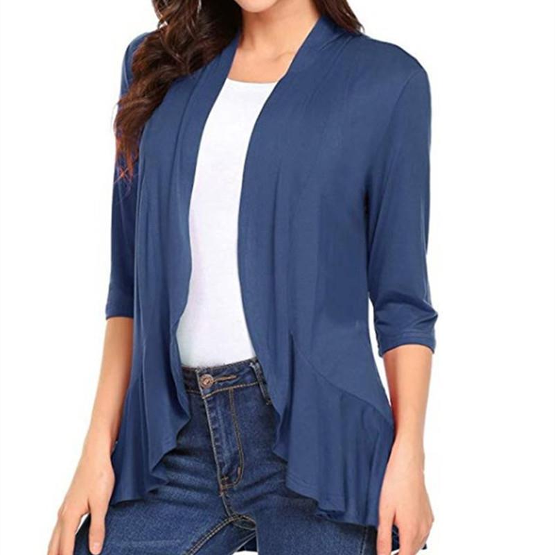 Dame Let cardigan med asymmetrisk kant Stilla