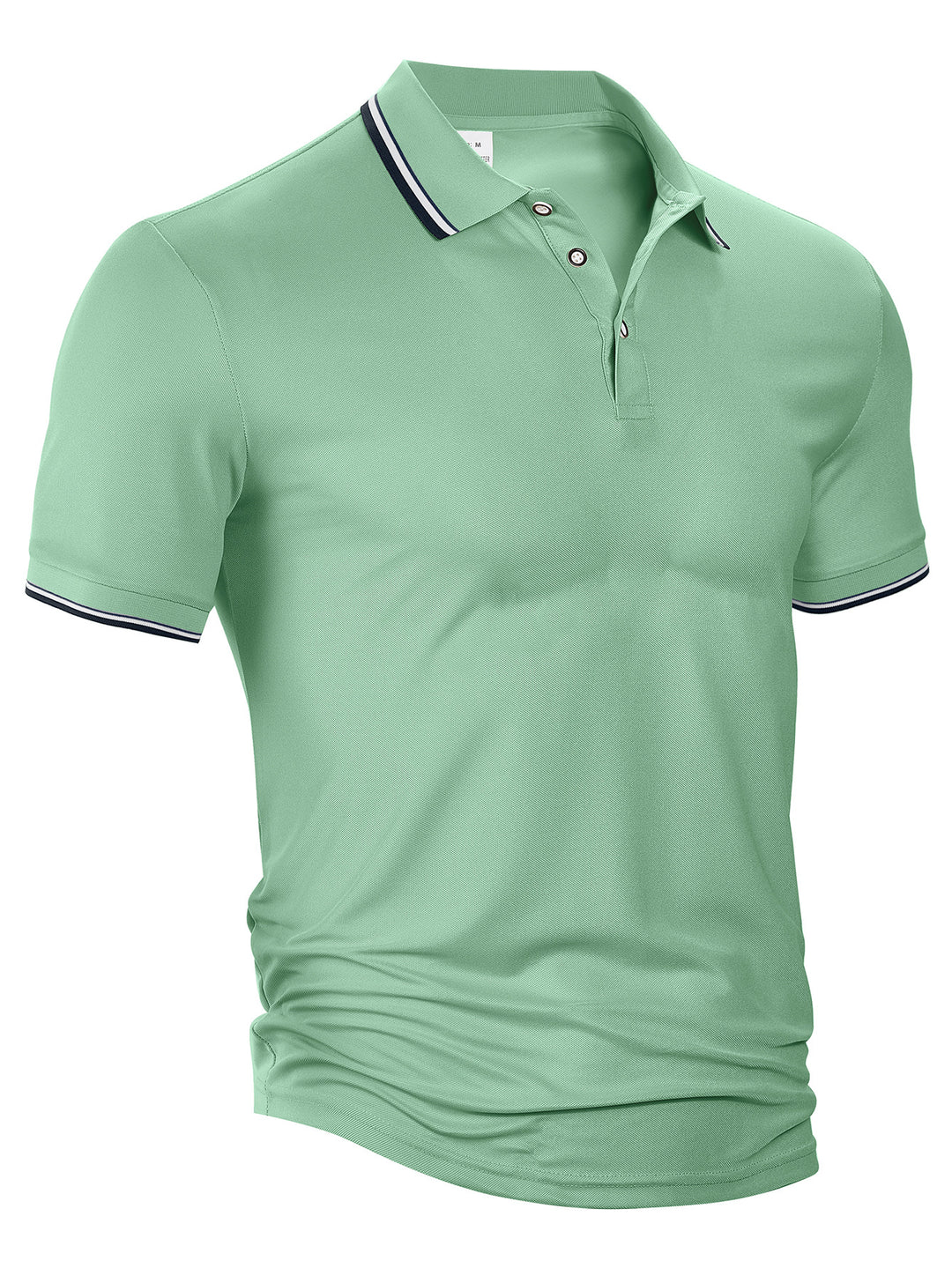 Herrer polo t-shirt med åndbar struktur og modige accenter Stilla