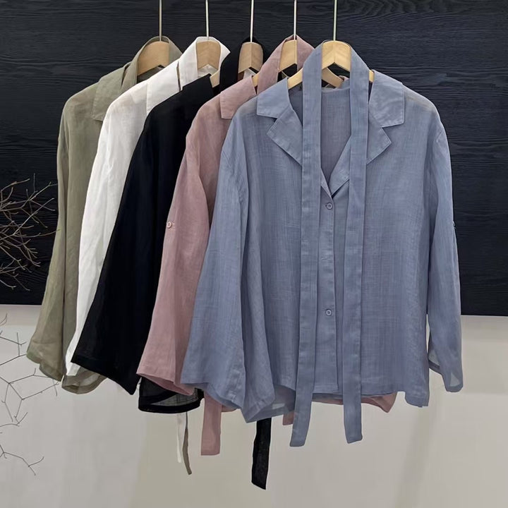 Femme Let Casual Knapper Skjorte Stilla