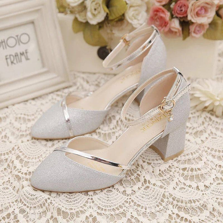 Dame Glamourøse Pumps med transparent remdekoration Stilla
