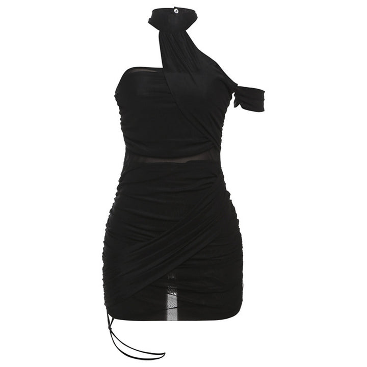 Damen figurbetontes Minikleid mit Rüschendetails und elegantem Wickeldesign Skovae
