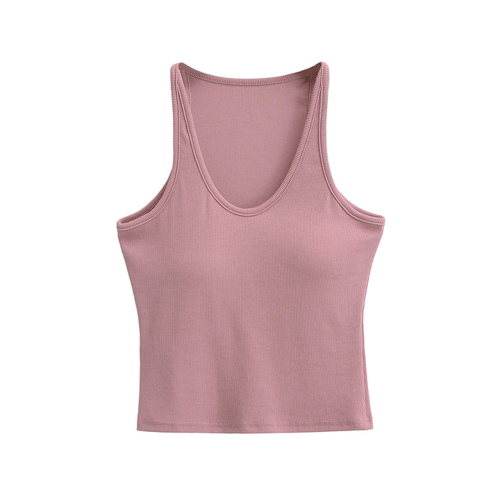 Femme Ribben Crop Tank Top Stilla
