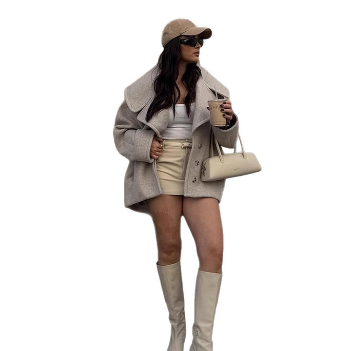 Dame Oversized Uldfrakke Stilla 1759372695