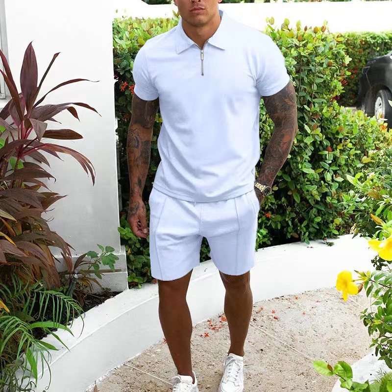 Herrer Polo- og Shorts-sæt med høj kvalitet, åndbart stof Stilla