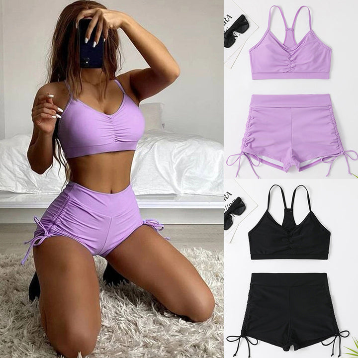 Dame Sport Tankini-sæt med fashionable flæsedetaljer og justerbare stropper Stilla