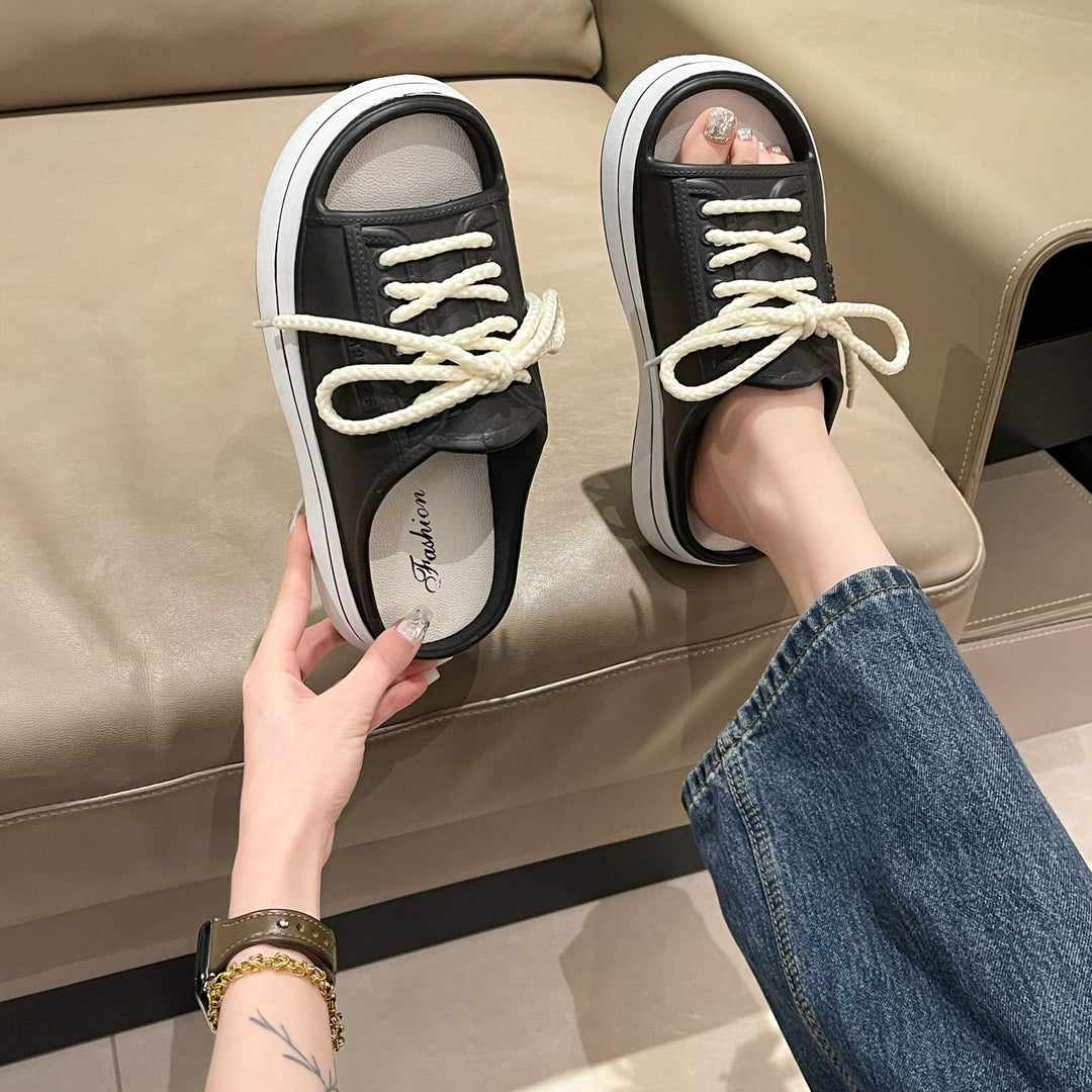 Dame Sportsandaler med moderne snøredesign Stilla