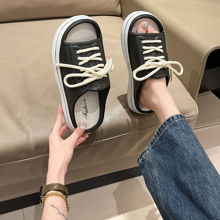 Dame Sportsandaler med moderne snøredesign Stilla