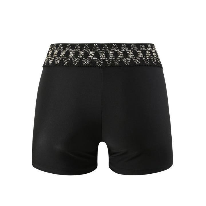 Dame højt skårne badshorts med dekorativt taljebånd Stilla