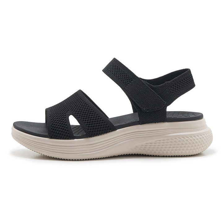 Dame Komfort-sandaler med åndbart netmateriale og dæmpende sål Stilla