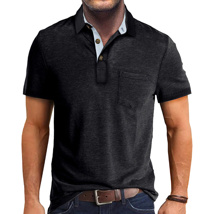 Herrer Polo-T-shirt med moderne designelementer Stilla