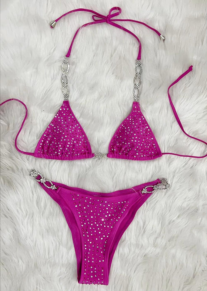 Dame-bikini-sæt med strass-accenter Stilla