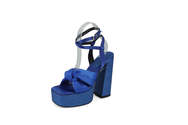 Femme Chunky Platform Højhælede Sandaler med Sløjfedetalje Stilla