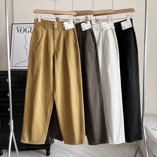 Kvindernes brede chino bukser med høj talje og praktiske lommer Stilla