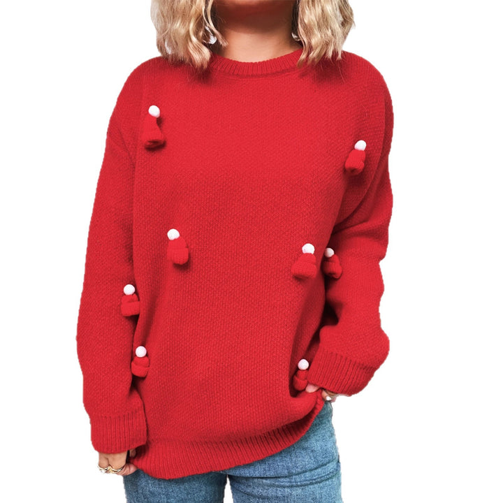 Damerne hyggelige julesweater med festlige applikationer Stilla