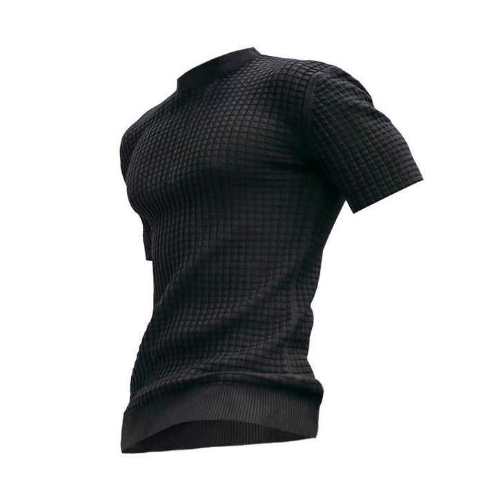 Herrer Sporty Kortærmet T-shirt med struktureret Design Stilla