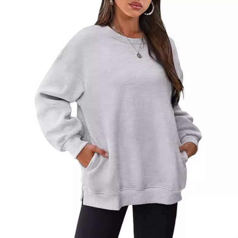 Dame Oversize Sweatshirt med høj krave Stilla