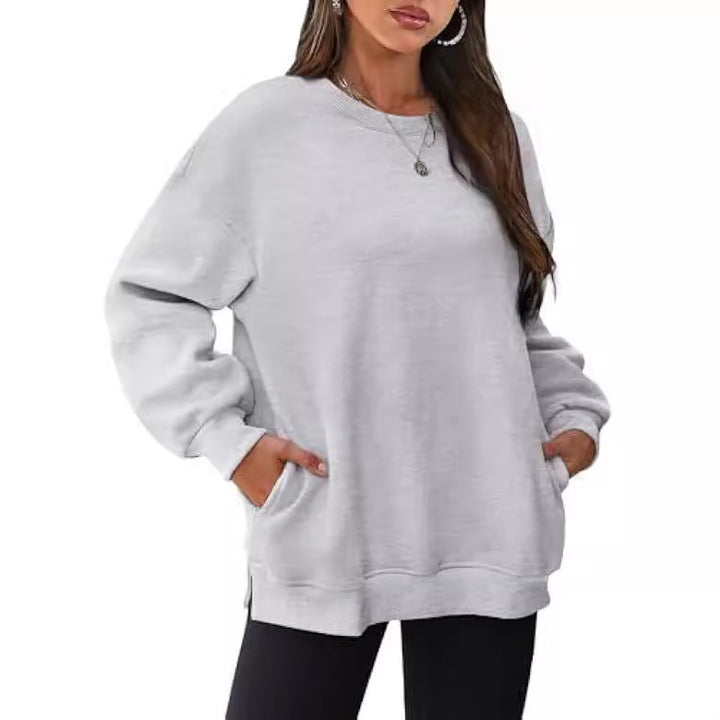 Dame Oversize Sweatshirt med høj krave Stilla