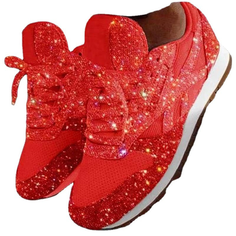 Dame Glitrende Fashion-Sneakers med innovativt design og skridsikker sål Stilla