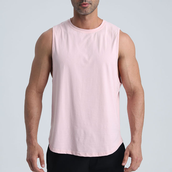 Herren ærmeløs fitness T-shirt lavet af åndbart materiale Stilla