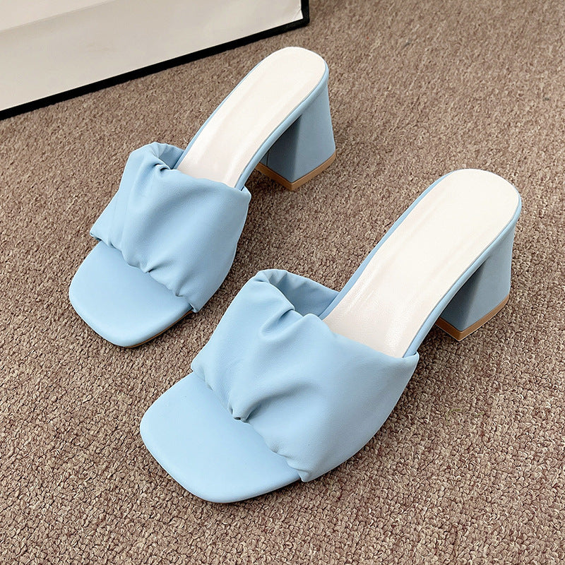 Dame Elegante og komfortable sandaler med rynkning Stilla