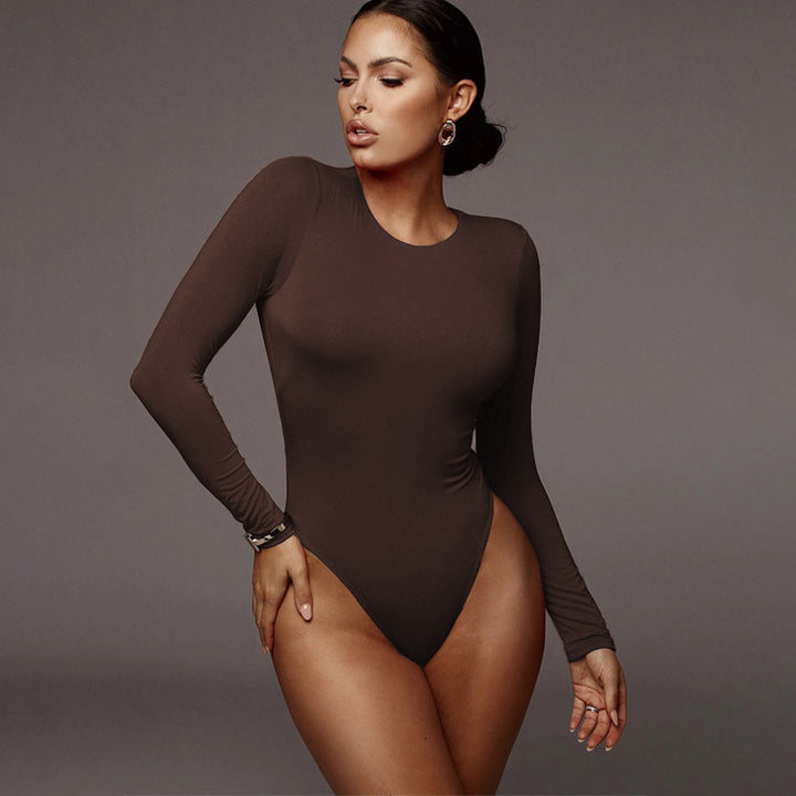Dame Langærmet bodysuit med figursyet snit og høj kvalitet materiale Stilla