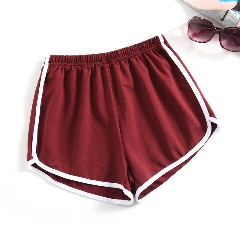 Dame Sporty Shorts med elastisk talje og kontraststriber Skovae