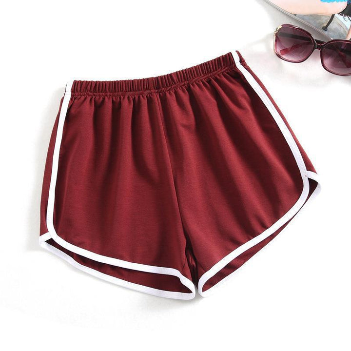 Dame Sporty Shorts med elastisk talje og kontraststriber Skovae