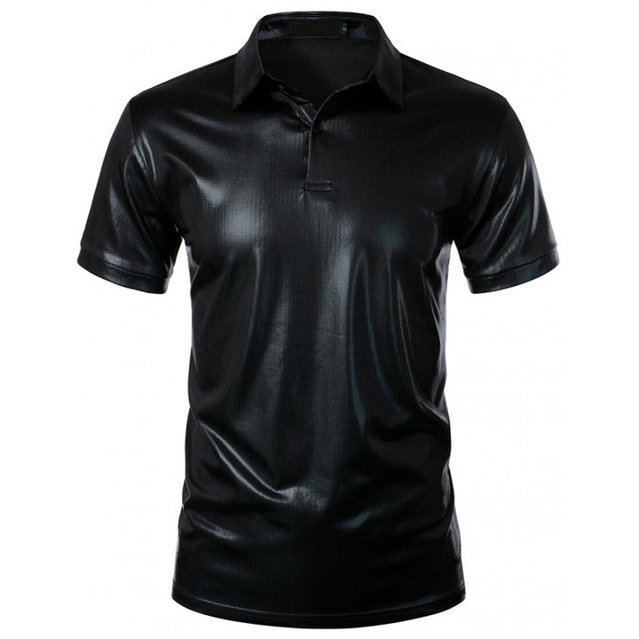 Herrer Moderne Glinsende Atletisk Polo Shirt Stilla