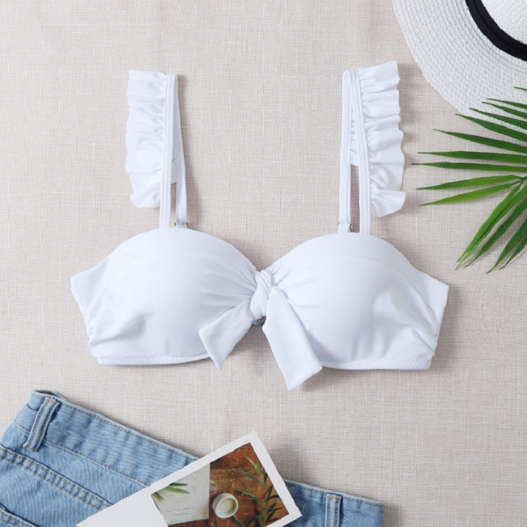 Dame bikini top med flæse detaljer Skovae