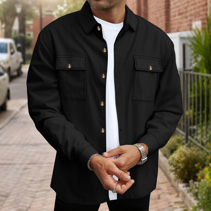 Herrer mode overshirt med praktiske lommer Stilla