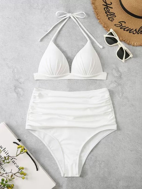 Dame Højtaljede Rib-Bikini-Sæt Stilla