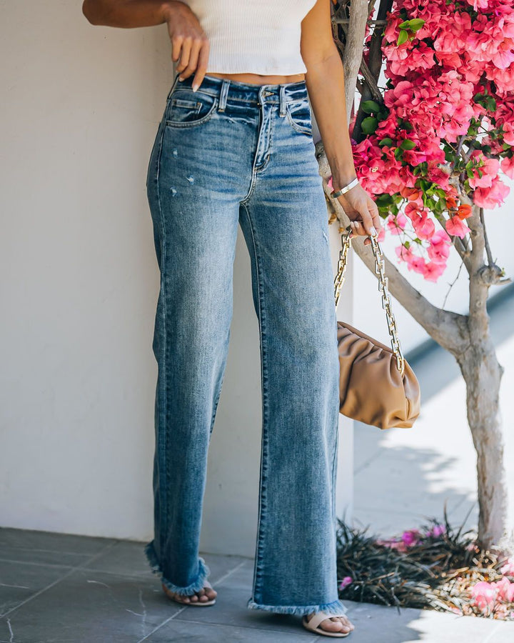 Femme Høj talje A-formet Denim-bukser Stilla