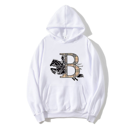Dame hoodie med et stilfuldt hestemotiv og luksuriøs skrifttype Skovae
