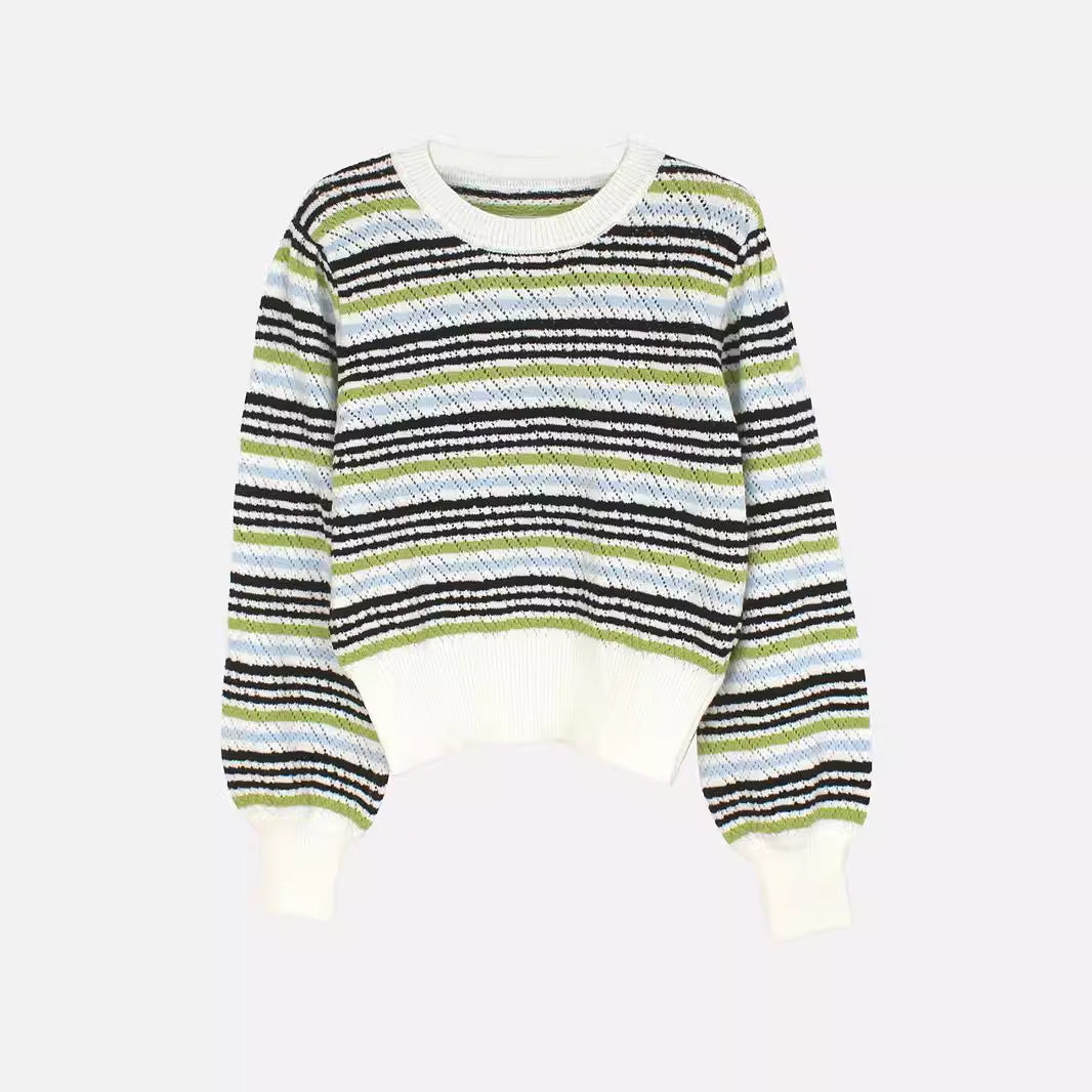 Dame stribet pullover Stilla