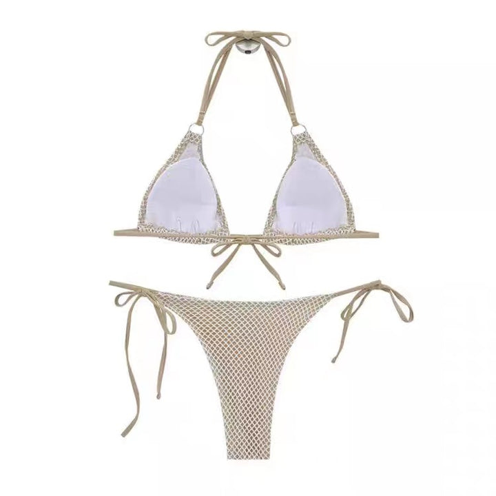 Femme Hæklet Stil Trekant Bikini Sæt Stilla