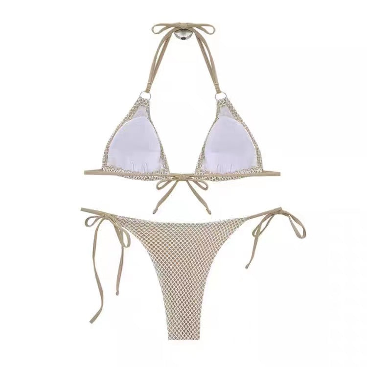 Femme Net Trekant Bikini Sæt Stilla