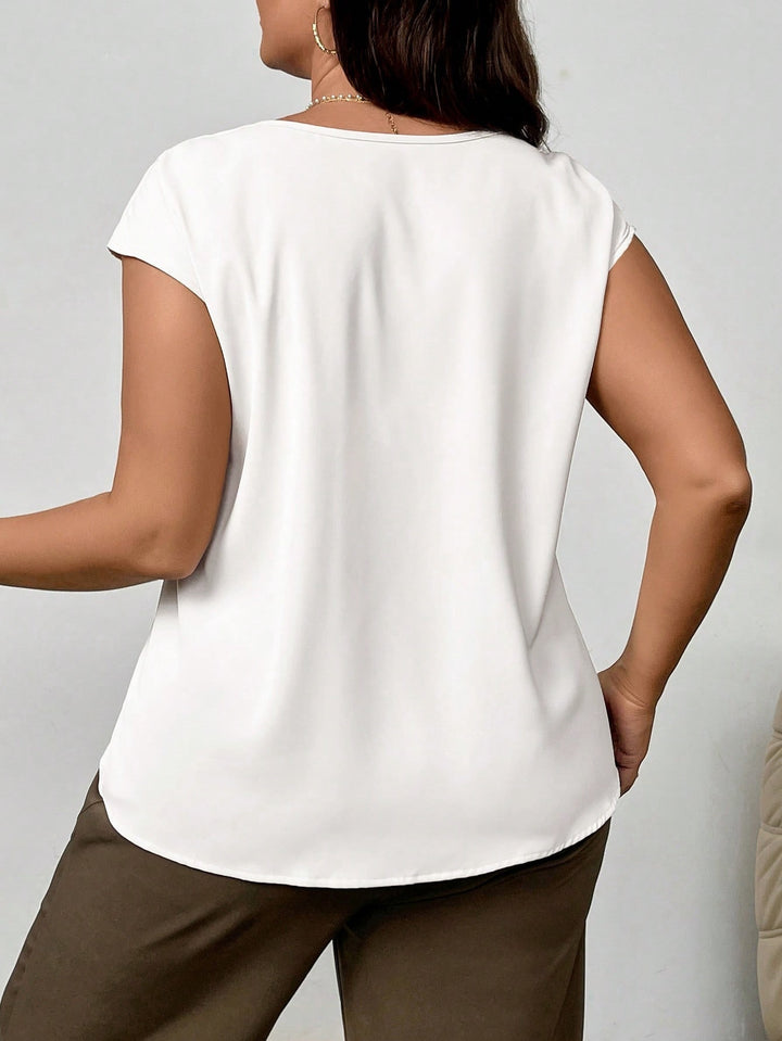Dame elegant top med raffineret foldedesign Stilla