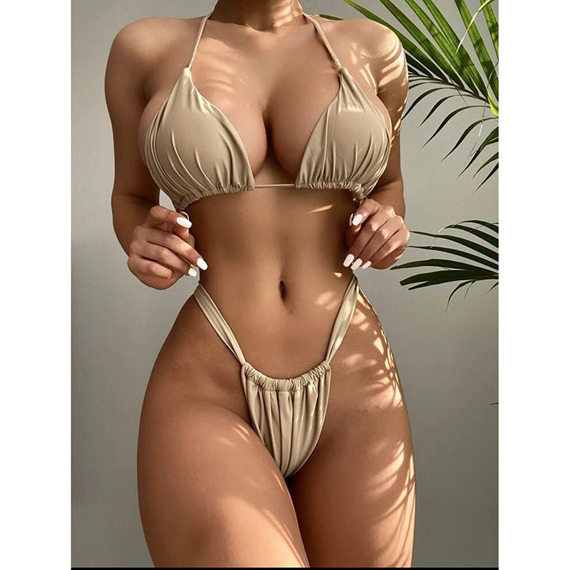 Dame trekant-bikini med justerbare stropper og elegant snit Skovae