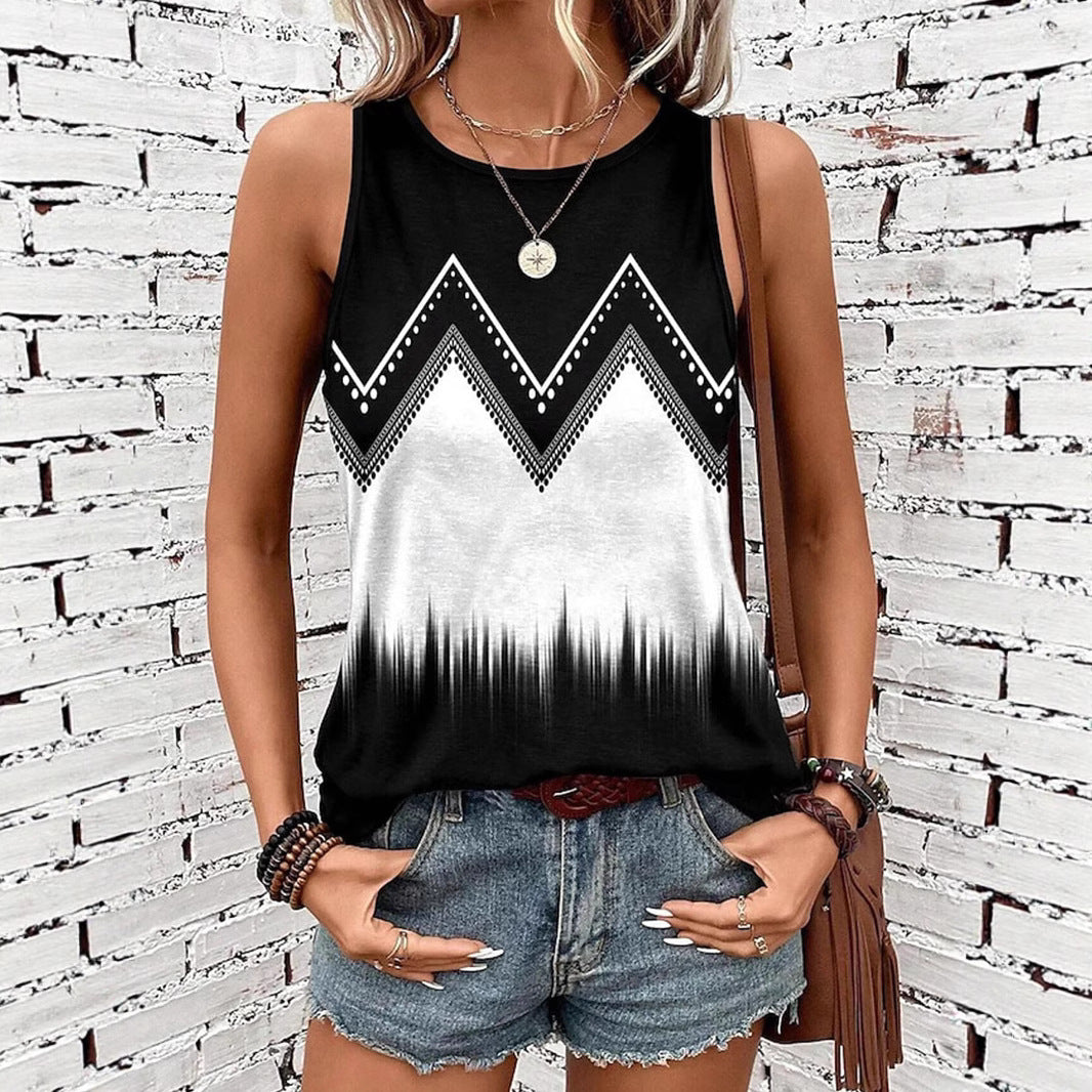 Dame Grafiktryk Tanktop Stilla