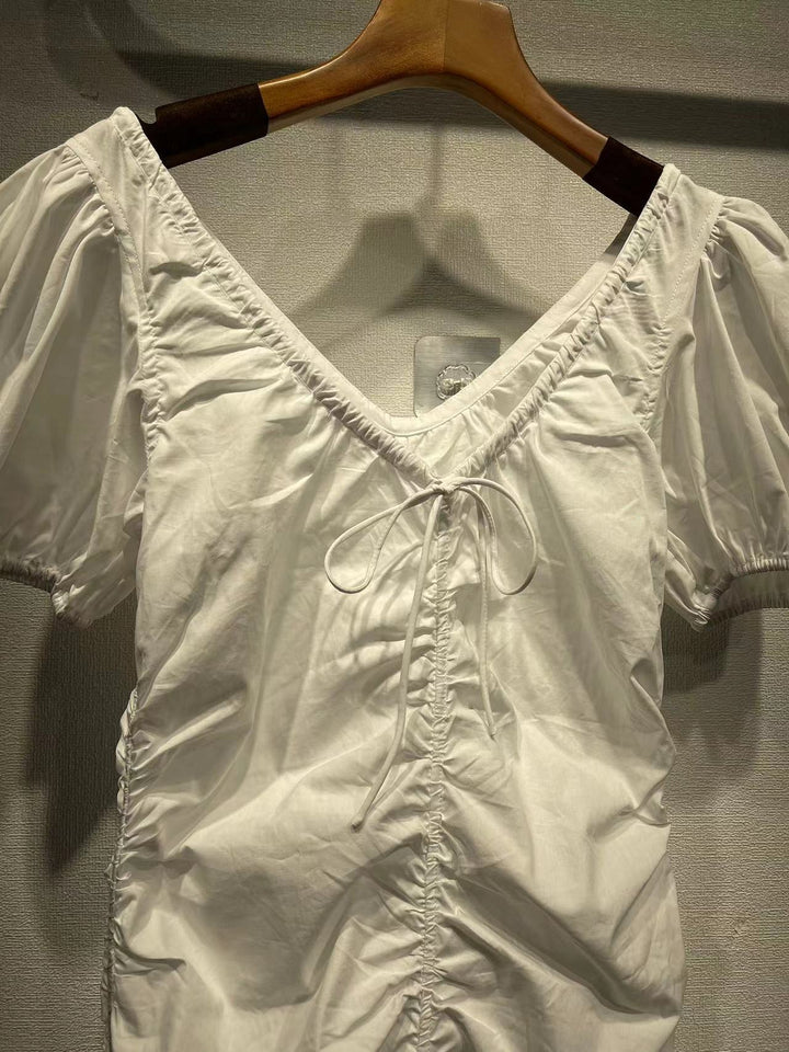 Dame Minikjole med puffærmer og raffineret drawstring-detalje Stilla