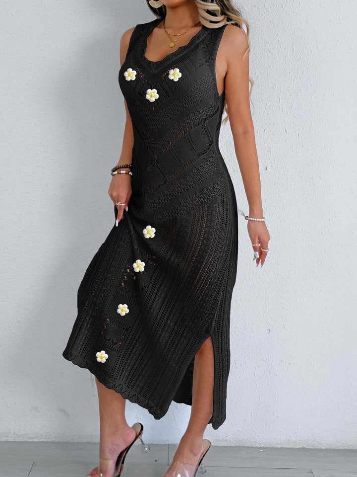Frau Floral Strik Midi Kjole Stilla