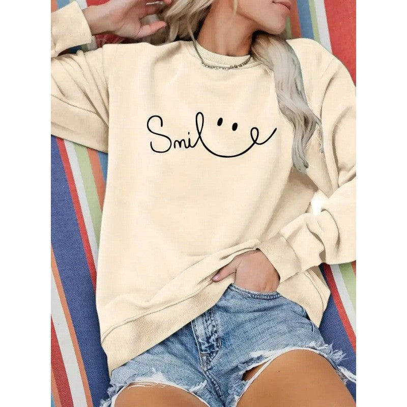 Kvinders sweatshirt med casual tekst og komfortabel pasform Stilla