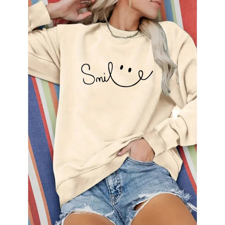 Kvinders sweatshirt med casual tekst og komfortabel pasform Stilla